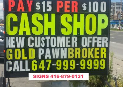 A View Mobile signs Toronto 416-879-0131 - Cash Cheques 2