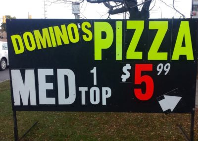 A View Mobile signs Toronto GTA 416-879-0131 - Dominos pizza SML