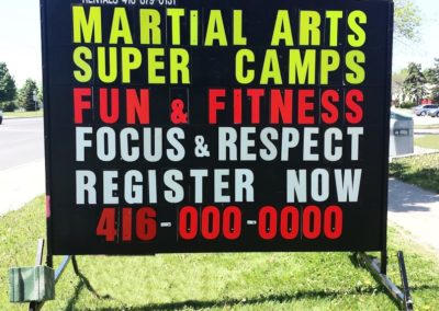 A View Mobile signs Toronto GTA 416-879-0131 - Martial Summer Camp