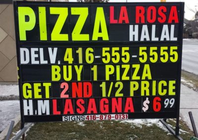 A View Mobile signs Toronto GTA 416-879-0131 - Pizza 1 Halal