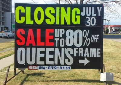 Mobile signs Richmond Hill 416-879-0131 - Closing Sale