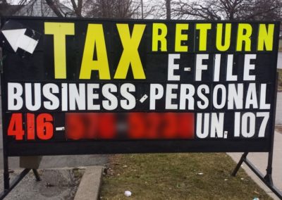 Mobile signs Toronto 416-879-0131 - SML Tax