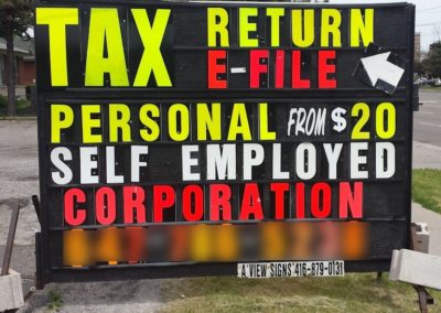 Mobile signs Toronto 416-879-0131 - Tax 1