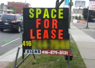 Mobile signs Toronto GTA 416-879-0131 - Space for lease SML 1X4